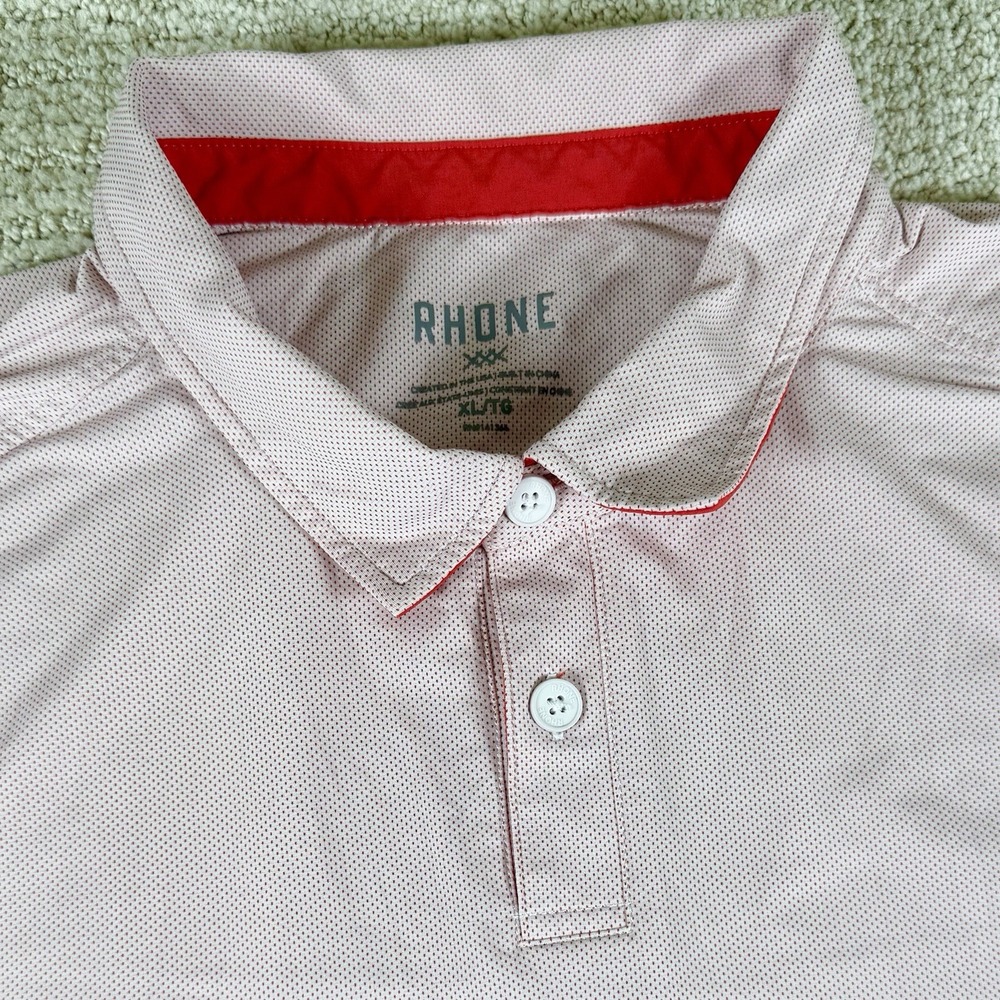 Rhone Men's Light Red Polo Shirt